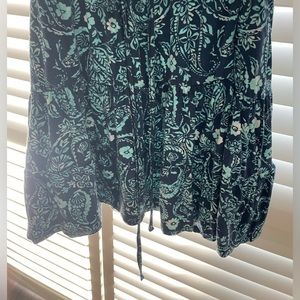 New Medium LLR Blue Paisley Talia tiered Mini Skirt